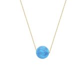 Glorria DU0092 Altın Opal Yuvarlak Kadın Kolye