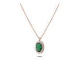 Glorria EG0353 Oval Anturaj Gümüş Kolye