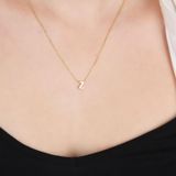 Glorria Gümüş 3 Boyutlu Minimalist Z Harfi Kolye