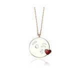 Glorria NP0057 Öpücük Emoji Gümüş Kadın Kolye