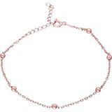 Glorria Rose Toplu Zincir 925 Ayar Gümüş Bileklik