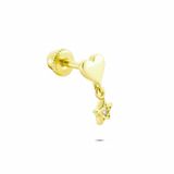 Glorria Sallantı Kalp Helix 14 Ayar Altın Piercing
