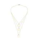 Glorria SV0111 Altın Üçlü Kombin Geometrik Kolye