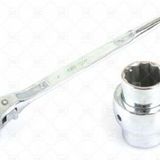 Glory 17x19 mm Kromajlı Kazıklı Cırcırlı Lokma Anahtar