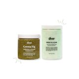 GLOUR 2'li Set Green Fig Caramel & Green Fig Scrub | Selülit, Çilek Bacak, Batık Giderici