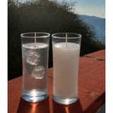 Glow-Candle by You Ikili Rakı Bardağı ve Buzlu Su Bardağı Takımı Mum Seti - 2 Adet