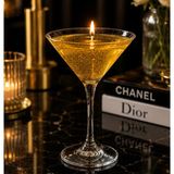 Glow-Candle by You Martini Konseptli El Yapımı Mum - sarı jel