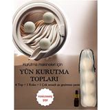 Glow Design Yün Kurutma Topu 4'lü Kokulu Beyaz Renkli Yün Toplar ile Etkili Kurutma