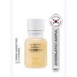 Glow Rice Ampoule Pirinç Kepeği Suyu Aydınlatıcı Onarıcı Ampul Hassas Kuru Cilt Kore 55ml