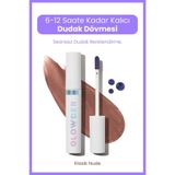Glowder Natural Soyulabilir ruj Nude Kalıcı Ruj Dudak Dövmesi Lip Stain 12 Saat Bulaşmaz