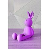 Glowify Prime Glowify Prime Telefon Tutucu Tavşan Tasarımlı Masaüstü Telefon Standı, Kişiye Özel Telefon Tutacağı Mor