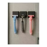 Glowify Prime Yapışkanlı Jilet Tutucu – Banyo Ve Duş İçin Duvar Askısı, Düzenleyici Askı Siyah 2'Li Set