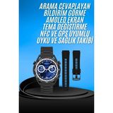 Glowify Store Akıllı Saat Çelik Kordonlu Amoled Ekran Android ve Ios Uyumlu Çağrı Cevaplayabilen