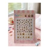 GLOWILLA Capybara 5D Kabartmalı Nail Art Tırnak Çıkartması - Çocuk ve Yetişkin Sticker Seti