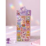 Glowilla Çocuk Sticker Seti Parıltılı Çıkartma Sayfası ve Figürlü Not Kağıdı Hediyelik - Defter Süsleme Çıkartması - Hello Kitty