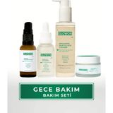 GLOWON Gece Bakım Seti 4’lü Set Retinol Serum, Göz Altı Serumu, Temizleme Jeli, Nemlendirici Krem 4x30 ml