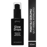 Glowy 50 ml Glow Drops Makyaj Bazı Tüm Cilt Tipleri İçin Suya Dayanıklı Aydınlatıcı Özellik