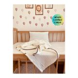 GLOYDEN Bebek Nevresim Takımı Müslin Ekru 80x130 - Müslin Lastikli Çarşaflı