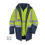 Glp Oxford 5+1 Reflektörlü Içi Çıkmalı Kışlık Parka Mont Sarı Lacivert ve Turuncu Lacivert - Sarı - Lacivert - 3XL