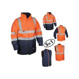 Glp Oxford 5+1 Reflektörlü Içi Çıkmalı Kışlık Parka Mont Turuncu Lacivert Turuncu - Lacivert