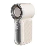 GLR FS-24 Dijital Ekranlı Taşınabilir Mini Turbo Fan | 6 Kademeli Yüksek Hızlı El Vantilatörü, 3000mAh Şarj Edilebilir Batarya, LCD Göstergeli Ultra Hafif Cep Fanı (Beyaz, FS-24)