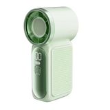 GLR FS-24 Dijital Ekranlı Taşınabilir Mini Turbo Fan | 6 Kademeli Yüksek Hızlı El Vantilatörü, 3000mAh Şarj Edilebilir Batarya, LCD Göstergeli Ultra Hafif Cep Fanı (Yeşil, FS-24)