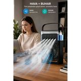Glr K29 Siyah Sulu Fan Masa Üstü Mini Klima Vantilatör Işıklı Nemlendiricili Soğutucu Fan