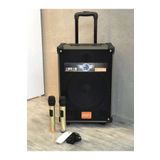 GLR Super Bass Şarjlı Mikrofonlu Hoparlör Sistemi Kablosuz 2 Mikrofon Bluetooth Hoparlör