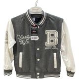 Glrb Deros Füme 2ip Varsıty Style Baskılı Unisex Çocuk Kolej Ceket 1007172-F - 8 Yaş