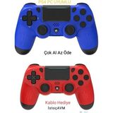 GLRTech Game Controller Ps 4 Bluetooth Joystick Tablet Telefon PC Uyumlu Titreşimli Oyun Kolu 2 Adet