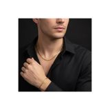 GLSVM Gold Çelik Erkek 4mm | Kolye & Bileklik Seti - 316L Paslanmaz Çelik