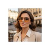 GLSVM UV400 | Estetik Tasarım Metal Çerçeve Gözlük | Polarized Kadın Güneş Gözlüğü
