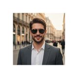GLSVM UV400 | Siyah Camlı Damla Model Metal Çerçeve Gözlük | Polarized Erkek Güneş Gözlüğü