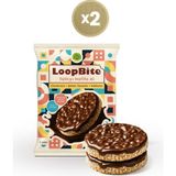 Glutensiz Fabrika Loopbite Bitter Çikolata Kaplamalı Basmati Pirinç Patlağı x 2 Paket Glutensiz Vegan Lezzet
