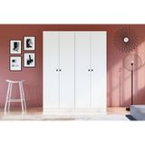 Gm 052 4 Kapılı Düğme Kulplu Gardrop