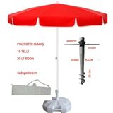 Gm 10 Telli Polyester Şemsiye 2 Mt + Bidon + Çanta +Kazık