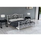 Gm 301 Gold Çift Kişilik Metal Karyola Beyaz 150x200