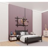 GM 305 MODERN ÇİFT KİŞİLİK AHŞAP METAL SİYAH ANTRASİT GRİ KARYOLA 160X200 - 160 x 200 cm - Siyah - Antrasit