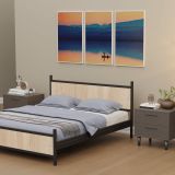 Gm Çift Kişilik Metal Siyah Sonomo Karyola 160X200