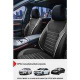 Gm Design Alcantara Serisi Lüks Oto Koltuk Kılıfı - (Opel Corsa-Astra-Vectra Uyumlu) - Beyaz