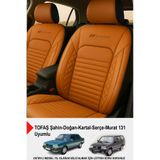 GM-DESIGN İstanbul Serisi Deri Oto Koltuk Kılıfı (TOFAŞ Kartal-Şahin-Doğan-Serçe-Tempra Uyumlu)
