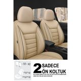 GM-DESIGN Jet Deri Ön 2 Koltuk Oto Koltuk Kılıfı (Doblo Van-Panelvan 1+1-Fiorino-Combo Uyumlu)