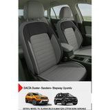 Gm Design Mocha Taytüyü Oto Koltuk Kılıfı (Dacia Sandero-Stepway-Duster Uyumlu) - Füme