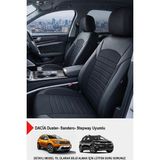 Gm Design Mocha Taytüyü Oto Koltuk Kılıfı (Dacia Sandero-Stepway-Duster Uyumlu) - Siyah