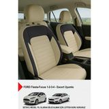 Gm Design Mocha Taytüyü Oto Koltuk Kılıfı (Ford Focus-Fiesta-Escort Uyumlu) - Bej