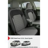 Gm Design Mocha Taytüyü Oto Koltuk Kılıfı (Ford Focus-Fiesta-Escort Uyumlu) - Füme