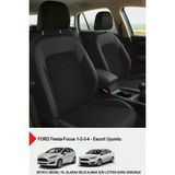 Gm Design Mocha Taytüyü Oto Koltuk Kılıfı (Ford Focus-Fiesta-Escort Uyumlu) - Siyah