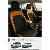 Gm Design Mocha Taytüyü Oto Koltuk Kılıfı (Ford Focus-Fiesta-Escort Uyumlu) - Taba