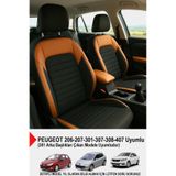 GM-DESIGN Mocha Taytüyü Oto Koltuk Kılıfı (PEUGEOT 206-207-208-306-307-407 Uyumlu)