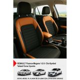 GM-DESIGN Mocha Taytüyü Oto Koltuk Kılıfı (RENAULT FLUENCE-MEGAN 1-2-3-CLİO-SYMBOL-TAİLANT-TOROS UYUMLU)